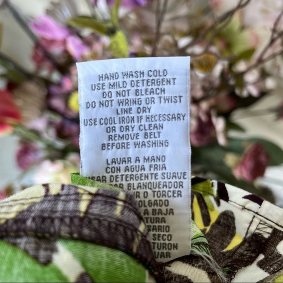 â˘R & K Originals⢠Abstract Floral Belted Halter Dress - Size 12 - Picture 11 of 12